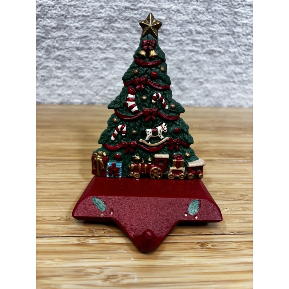 Vintage Cast Iron Christmas Tree Stocking Holder Hanger For Mantle NEW